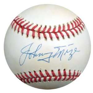  Johnny Mize Autographed AL Baseball PSA/DNA #Q49170 