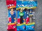 NEW COMPLETE SET OF 3 SUPER HEROES JUSTICE LEAGUE PEZ MINT IN BAGS