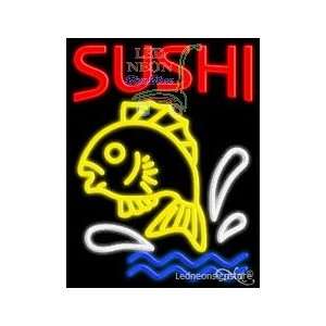 Sushi Neon Sign 24 inch tall x 31 inch wide x 3.5 inch deep outdoor 