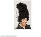 Wig Mrs Frankenstein Black & White Beehive Costume Theme Party