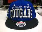 Brigham Young BYU Cougars NCAA Zephyr Flat Brim Snapback Cap Hat 