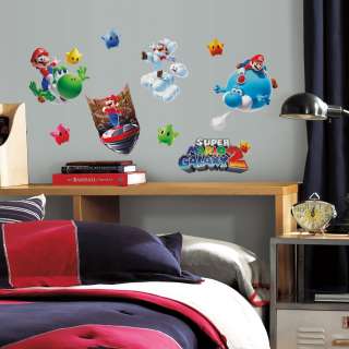Super Mario Galaxy 2 Peel And Stick Wall Decal Set *New*  