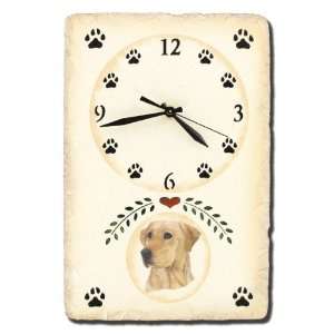   in Maine Stenciled 8x12 Slate Yellow Lab Clock