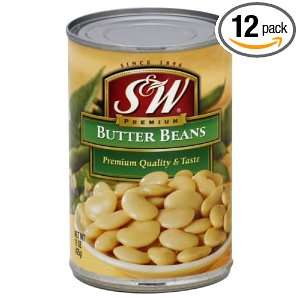 Beans, Butter, 15 Ounce (Pack of 12)  Grocery 