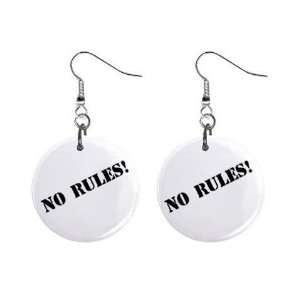    No Rules Dangle Earrings Jewelry 1 inch Buttons 12628395 Jewelry