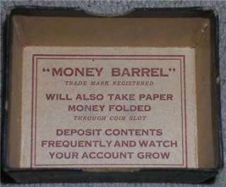 MINT UNUSED w/BOX 1923 BEER MONEY BARREL PROMO BANK JOLIET IL 