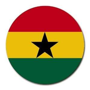  Ghana Flag Round Mouse Pad