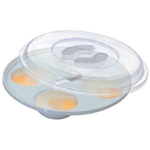 MiracleWare Microwave Four Egg Poacher with Cover  Kitchen 