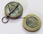 brass nautical sundial clock pocket compass dollond london 1941 