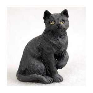  Shorthair Black Miniature Cat Figurine