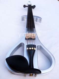 New silver 4/4 Electric violin Nice sound High quality yellow White 