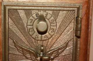   Sun Burst Brass Post Office PO Mail Box Door Bank No Reserv  