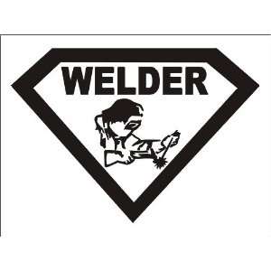  Super WELDER welding Decal Sticker, Blue