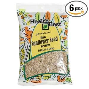 Health Best Sunflower Seeds Raw Kernels, 14 Ounce Units (Pack of 6 
