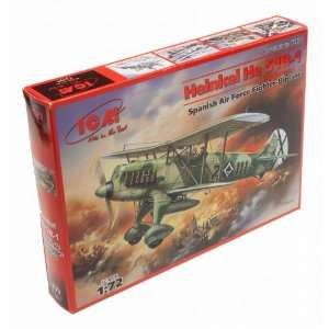   He51B1 Spanish Air Force BiPlane Fighter 1 72 ICM Models Toys & Games