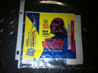 STAR WARS TOPPS BUBBLE GUM CARD WAX WRAPPER 1977  