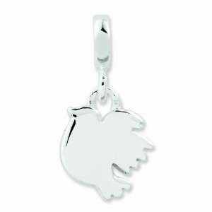  Sterling Silver Polished Bird Enhancer Jewelry