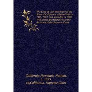   the Supreme Court. Nathan, ; California. California. Newmark Books