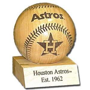    Houston Astros MLB Laser Engraved Wood Baseball