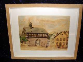 ANTIQUE~VINTAGE GERMANY PAINTINGS 1960S OLD CHARMING  
