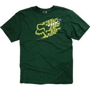  Fox Racing Youth Struck T Shirt   Large/Dark Green 