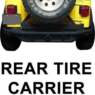   Bumper + Tire Carrier/Hitch JEEP WRANGLER XJ & TJ TEXT BLACK  