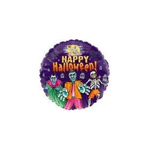  9 Airfill Happy Halloween Fright Night   Mylar Balloon 
