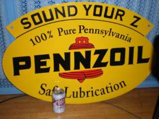   Replica 31 x 21.5 Pennzoil Oil Sign Gas Pump Vintage Style  