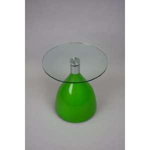 19 Round Side Table   Green Candy Drop Base 