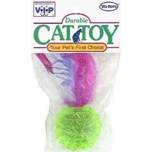 Vo Toys Genie Ball with Feathers Cat Toy 