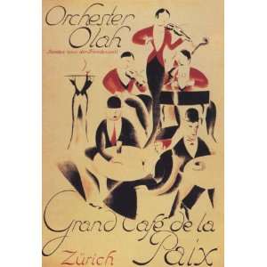   PAIX ORCHESTER OLAH SMALL VINTAGE POSTER CANVAS REPRO