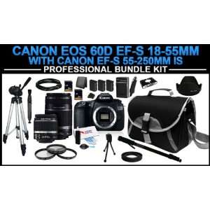  Bundle Kit with Canon EF S 55 250mm f/4.0 5.6 IS Telephoto Zoom Lens 