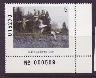 OR 11 1994 Oregon State Duck Stamp PNS BW  