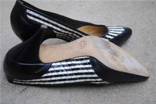 Black & White Stipe Heels