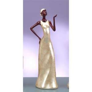  Capiz African Woman Posing Collectible Decoration Statue 