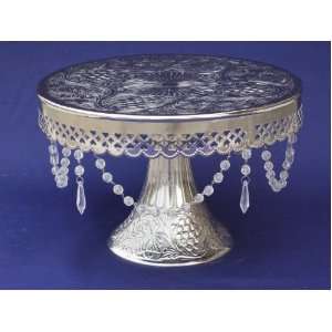  Wedding Cake Stand Round Pedestal Silver Finish 12 with 
