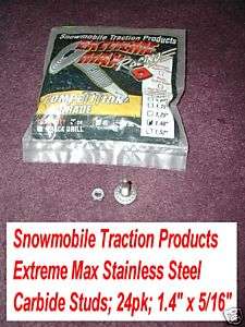 Extreme Max Stainless Steel Carbide Studs 24pk Woodys  