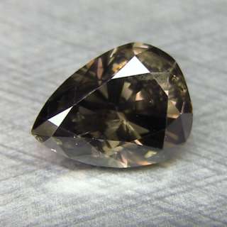 81cts Pear Fancy Steel Grey Natural Loose Diamond  