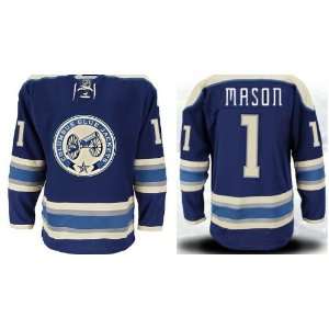 Wholesale Blue Jackets 1# Steve Mason Blue Hockey Jersey NHL Authentic 