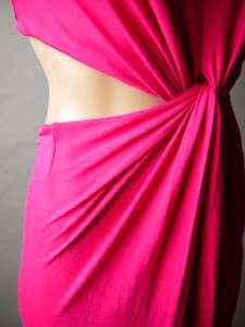 Twisted Front Deep V Neckline Bold Cut Out Open Back Goddess Long Maxi 