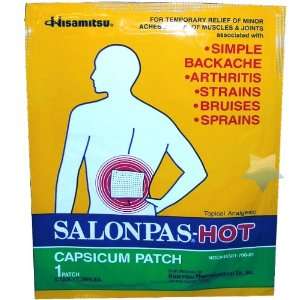  Salonpas Hot Capsicum Pain Relieving Patch Health 