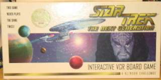 Star Trek Next Gen Interactive VCR Board Game 1993 NEW  