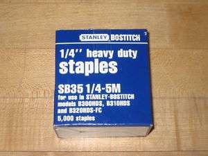 Stanley Bostitch 1/4 SB35 1/4 5M staple 5,000 per box  