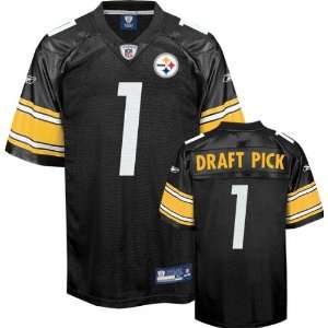 Pittsburgh Steelers Jersey Reebok Black 2010 #1 Draft Pick Replica 