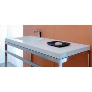   Steel Console Table with Cube Single Bowl Integrated Countertop   C48M