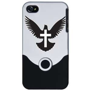  iPhone 4 or 4S Slider Case Silver Dove with Cross for 