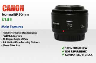 Canon Normal EF 50mm f/1.8 II Autofocus Lens  