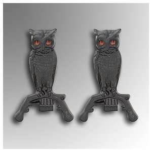 Owl Cast Iron Andirons 