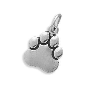 Sterling Silver Charm Pendant Pawprint Paw Print Cat Dog Jewelry