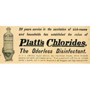  1903 Ad Platts Chloride Sanitation Disinfectant Bleach 